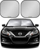 Windshield Sun Shade with Bonus 2 Pack Cling Sunshades. 210T Reflective Fabric Blocks Sun and Keeps Your Vehicle Cool. Foldable Sun Shield for Car Windshield. Windshield Sunshade (Universal Fit)