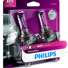 Philips H11 Vision Upgrade Headlight Bulb with up to 30% More Vision, 2 Pack,12362PRB2