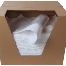 ESP 2MBWPSL Polypropylene Medium Weight Meltblown Oil Only Absorbent Single Sided Laminated Pad, 18" Length x 15" Width, White (100 Per Bale)