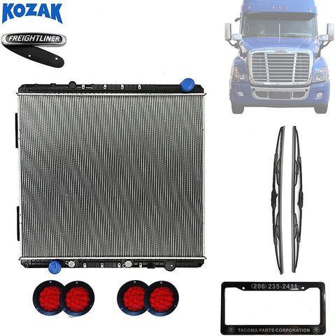 Kozak Replacement Radiator for Freightliner Cascadia 2008+ Semi Truck Models PLUS 2x22