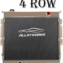 ALLOYWORKS 4 Row Core All Aluminum Radiator for 1983-1994 Ford F150 F250 F350 F59 6.9L 7.3L V8 AT/MT