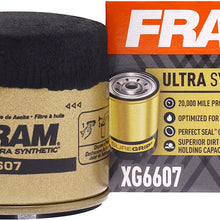 FRAM Ulta Synthetic Automotive Replacement Oil Filter, Designed for Synthetic Oil Changes Lasting up to 20k Miles, XG6607 with SureGrip (Pack of 1)