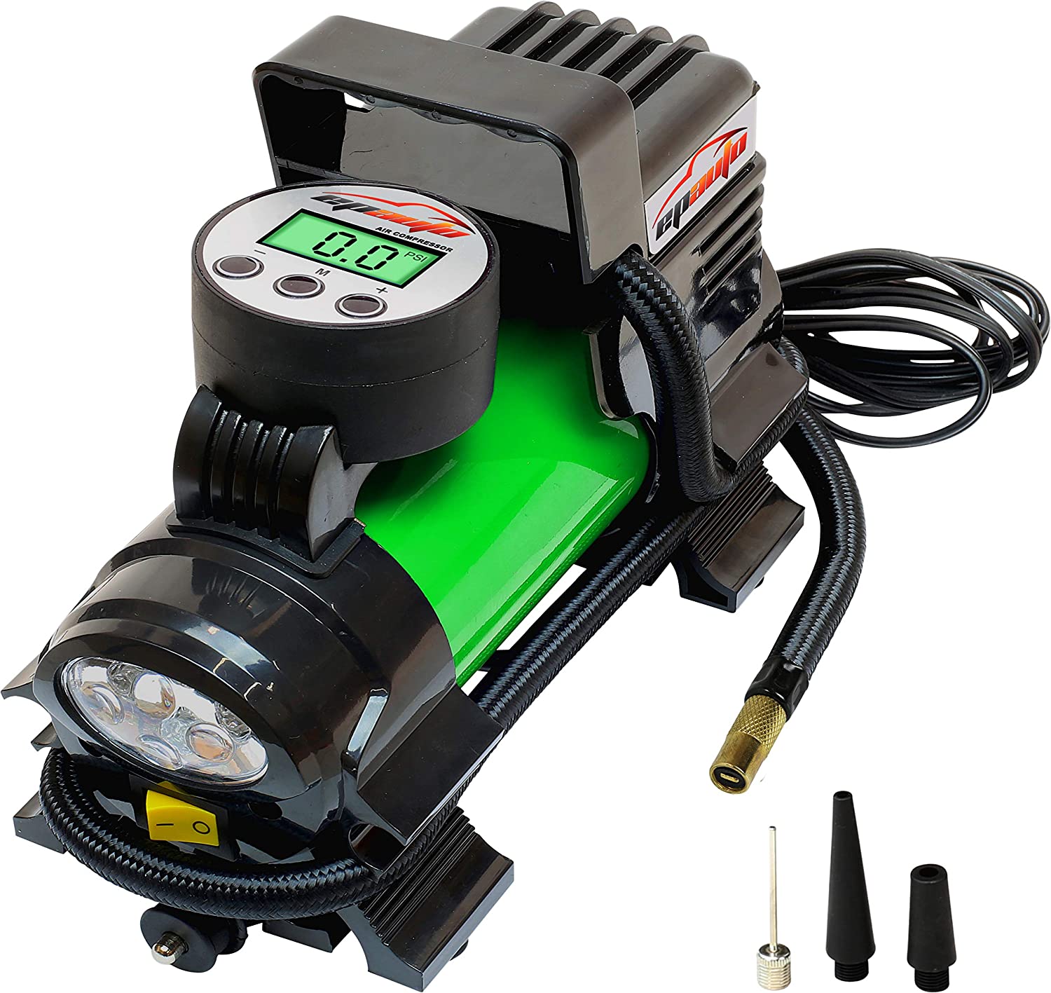 EPAuto 12V DC Portable Air Compressor Pump, Digital Tire Inflator