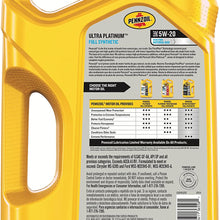 Pennzoil Ultra Platinum Full Synthetic 0W-20 Motor Oil (5-Quart, Single Pack)