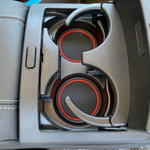 JDMCAR Premium Cup Holder, Console, and Door Pocket Inserts Kit Compatible with Toyota 4Runner 2010-2019 2020 - Custom Liner Accessories (2 Row, Red Trim)-27PC Set