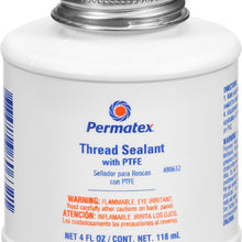 Permatex 80632-12PK Thread Sealant with PTFE, 4 oz. (Pack of 12)