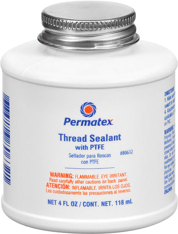 Permatex 80632-12PK Thread Sealant with PTFE, 4 oz. (Pack of 12)