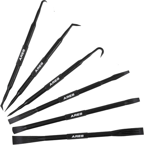 ARES 16003-6-Piece Non-Marring Pick and Prybar Set - Protects Fasteners, O-Rings, Seals, Gaskets, and Trim on Automotive and Electronics Applications During Use