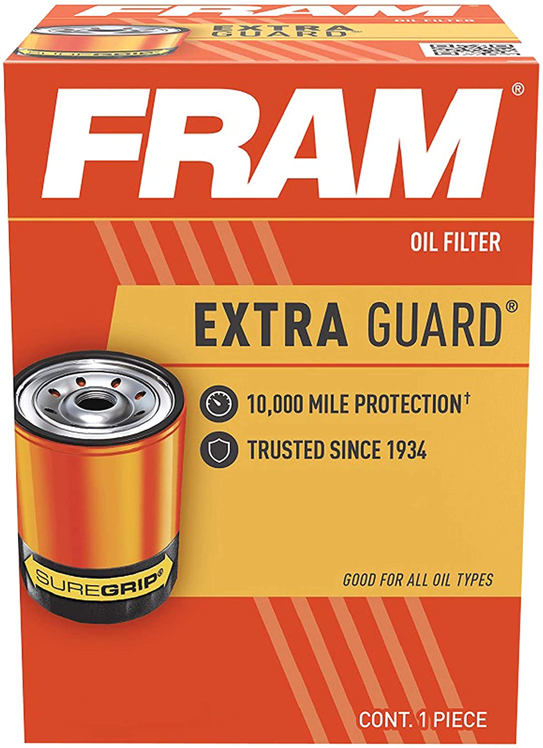 Fram Ultra Synthetic XG10060, 20K Mile Change Interval Spin-On Oil Filter with SureGrip