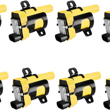 ENA Heavy Duty Round Ignition Coil Pack Set of 8 Compatible with 19999-2007 GMC Sierra 1500 5.3L 2003-2007 Chevrolet Express 2500 3500 6.0L (8)