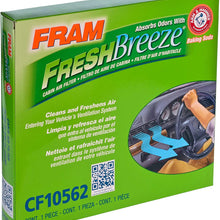 FRAM Fresh Breeze Cabin Air Filter Replacement for Car Passenger Compartment w/ Arm and Hammer Baking Soda, Easy Install, CF11182 for Select Acura and Honda Vehicles