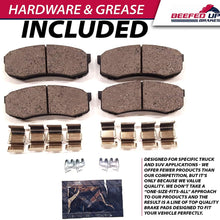 Beefed Up Brakes Premium Heavy Duty Rear Ceramic Brake Pad Kit w/hardware and grease Compatible with Toyota 4Runner, Toyota FJ Cruiser & Toyota Land Cruiser