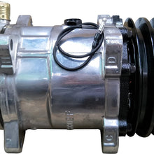 ACTECmax Universal A/C Compressor with Black 2PK Clutch SD 508 Style 5H14 R134A V Belt