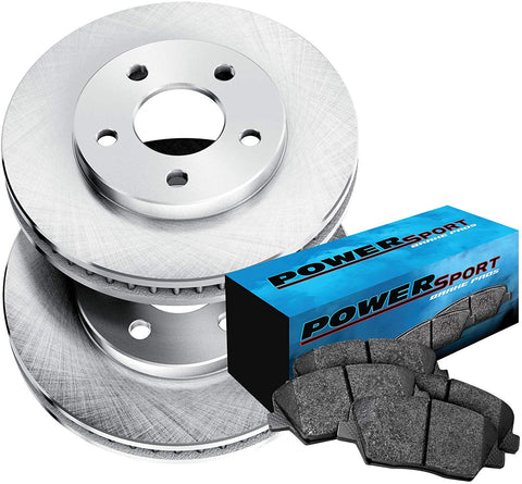 Rear PowerSport Replacement Brake Rotors and Ceramic Brake Pads BLBR.44176.02