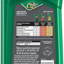 Quaker State Advanced Durability Conventional 10W-30 Motor Oil (1-Quart, Case of 6)