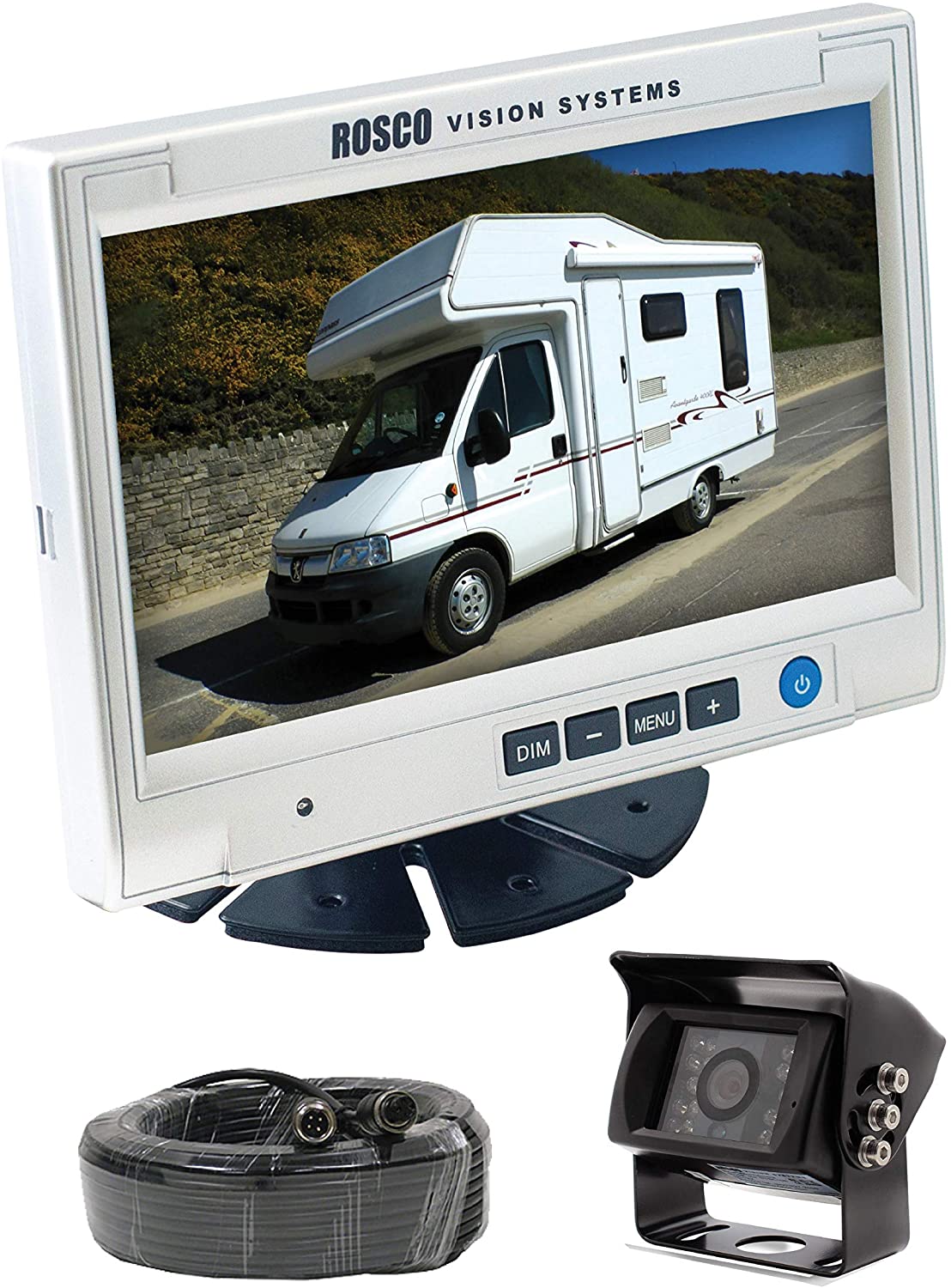 Rearview Backup Camera System Complete with 7-inch Color Monitor, Weather Proof Camera, 65-ft Harness.