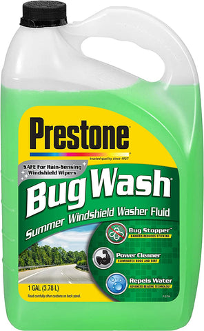 Prestone AS657 Bug Wash Windshield Washer Fluid, 128 Ounces