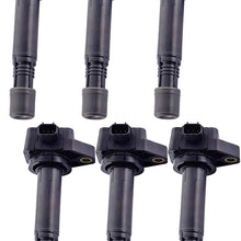 ENA Pack of 6 Ignition Coils compatible with 2008-2016 Acura Honda - Accord Odyssey Pilot Ridgeline RDX RL TL MDX TSX ZDX - 3.5L 3.7L Compatible with UF624 30520-RN0-A01