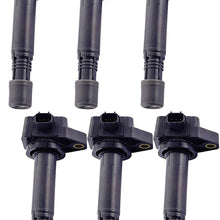 Pack of 6 Ignition Coils for 2008-2016 Acura Honda - Accord Odyssey Pilot Ridgeline RDX RL TL MDX TSX ZDX - 3.5L 3.7L Compatible with UF624 30520-RN0-A01
