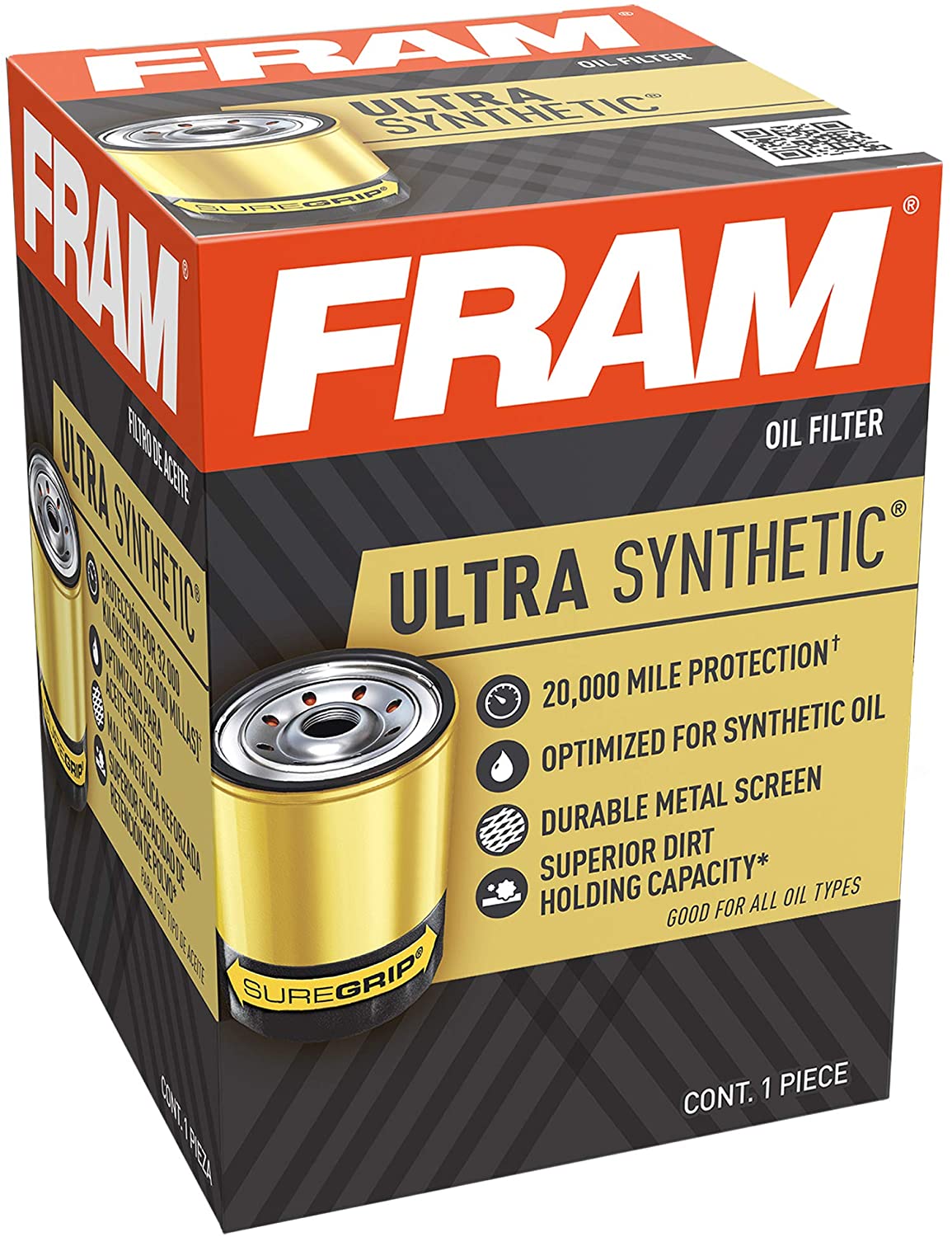 FRAM XG4967 Ultra Synthetic Spin-On Oil Filter with SureGrip