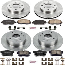Power Stop KOE1240 Front and Rear Brake Kit- Stock Replacement Brake Rotors and Ceramic Brake Pads