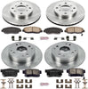 Power Stop KOE1240 Front and Rear Brake Kit- Stock Replacement Brake Rotors and Ceramic Brake Pads