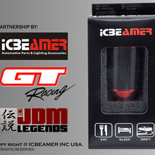 ICBEAMER Drifting Racing Style Red Heavy Aluminum with Real Carbon Fiber Manual Gear Stick Shift Knob 5 6 Speeds Pattern