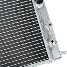 Compatible with 92-00 Honda Civic Dual 3 Row Core Lightweight Performance Aluminum Radiator + 12" Blue Cooling Fan