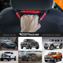 GPCA Headrest Grab Handles PRO Universal for Jeep, Truck,Sports Car,Easy headrest Pole Mount for 4X4 Off-Road Backseat Passengers. GP Back Grip Patent Pending. (RED Aluminum)
