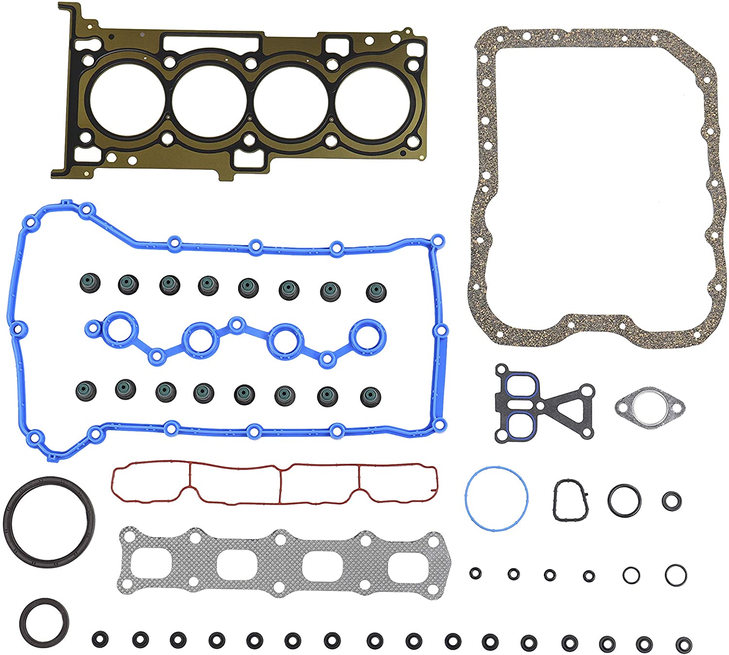 DNJ FGS1071 Full Gasket Sealing Set For 2007-2015 Dodge, Jeep Caliber, Compass, Patriot 1.8L, 2.0L DOHC L4 16V 110cid, 122cid 0, VIN A, VIN B, VIN C