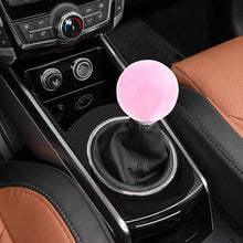 Abfer Round Ball Shift Knob Car Gear Stick Shifter Knobs Shifting Lever Glowing Red at Night for Most Automatic Manual Transmission Vehicles (Pink Orange)