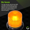 12W Amber LED Beacon Warning Light [Magnet/Permanent Mount] [Dust Cover] Rooftop Flashing Amber Yellow Emergency Strobe Light for Tow Trucks Vehicles