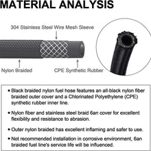 EVIL ENERGY 20Ft 6AN 3/8" Fuel Line Fitting Kit Nylon Braided CPE Oil Hose Universal Black