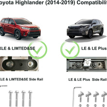 Autekcomma Chrome Finishing Roof Rack Cross Bars Compatible for Toyota Highlander XLE/Limited & SE/LE/LE Plus/LE Hybrid 2014 2015 2016 2017 2018 2019