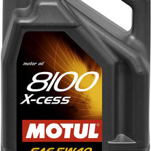 Motul 007250-4PK 8100 X-cess 5W-40 Synthetic Gasoline and Diesel Engine Oil - 5 Liter Jug (Case Case of 4)