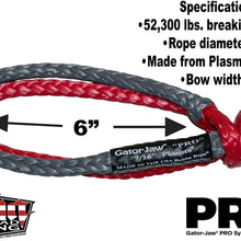 Bubba Rope Gator-Jaw PRO Synthetic Shackle, 7/16” – Heavy-Duty Vehicle Tow Shackle: 52,300 lbs. Capacity - Yellow