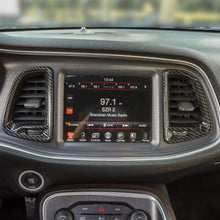 Voodonala for Challenger Center Console Air Condition Outlet Vent Trim Accessories for Dodge Challenger 2015 up (Carbon Fiber Grain, 4ps)