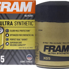 Fram Ultra Synthetic XG5, 20K Mile Change Interval Spin-On Oil Filter with SureGrip, 1 Piece - Packaging May Vary