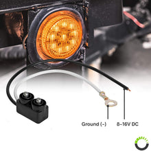 4pc 2" Amber + Red Round Trailer LED Marker Lights [DOT Approved] [Reflector Lens] [Grommet] [Flush-Mount] [Waterproof IP67] Marker Lights for Trailer Truck