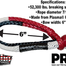 Bubba Rope Gator-Jaw PRO Synthetic Shackle, 7/16” – Heavy-Duty Vehicle Tow Shackle: 52,300 lbs. Capacity - Yellow