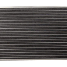 VioletLisa All Aluminum Air Condition Condenser 1 Row Compatible with 2011-2012 Quest 2007-2011 Versa Without Oil Cooler