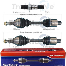 SurTrack Set 2 Front CV Axle & Intermediate Shafts KIT For Ram 1500 4WD 12-17