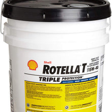 Shell Rotella 550019916 T Triple Protection 15W-40 Heavy Duty Engine Oil -1 - 5 Gallon Pail