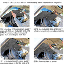 Intro-Tech NS-89-G Gold Custom Fit Windshield Sunshade for Select Nissan Rogue Models