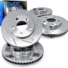For 2011-2015 Nissan Quest Front Rear R1 Concepts eLine Slotted Brake Rotors Kit
