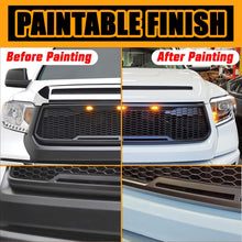 Tidal Replacement Ram Front Grille Upper Grill - Charcoal Gray - With Amber LED Lights for 13-18 Dodge Ram 1500