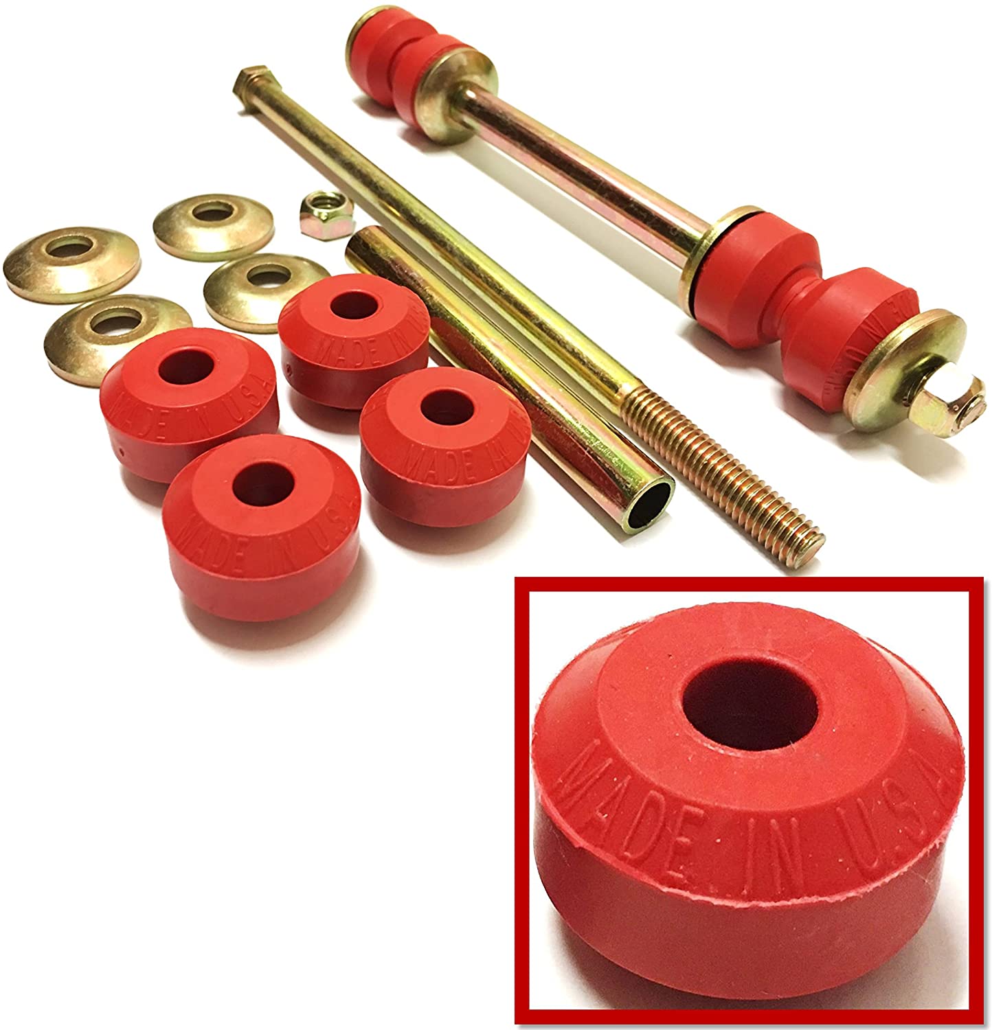 PartsW MADE IN USA 2 Pcs Sway Bar End Links/Suspension Kit For Cadillac Chevrolet GMC and Hummer