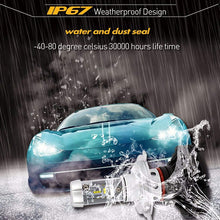 Alla Lighting 2017 X3 Newest 6000lm DIY 3 Colors White Gold Yellow Ice Blue Xtremely Super Bright High Power ZES Chips Mini H11 H8 H9 LED Headlight Conversion Kits Bulbs - 2 Year Warranty (H11)
