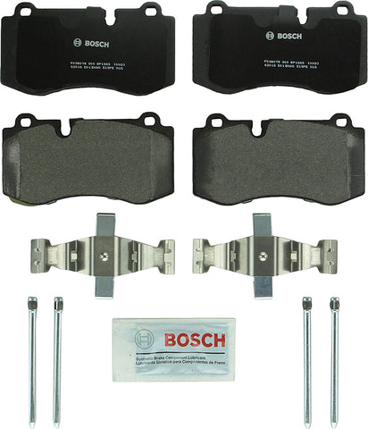Bosch BP1223 QuietCast Premium Semi-Metallic Disc Brake Pad Set For Mercedes-Benz: 2007-2014 CL550, 2007-2014 CL600, 2012-2013 S350, 2010-2013 S400, 2007-2013 S550, 2007-2013 S600; Front