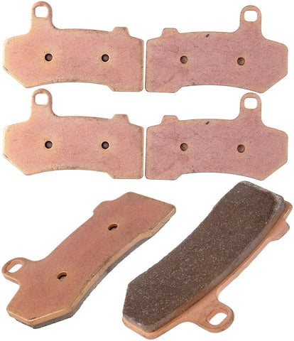 CCIYU Front and Rear Sintered Brake Pads Motorcycle Replacement Brake Pads Fit For 2008-2015 Harley Davidson FLHX Street Glide, 2015 FLHXS Street Glide Special